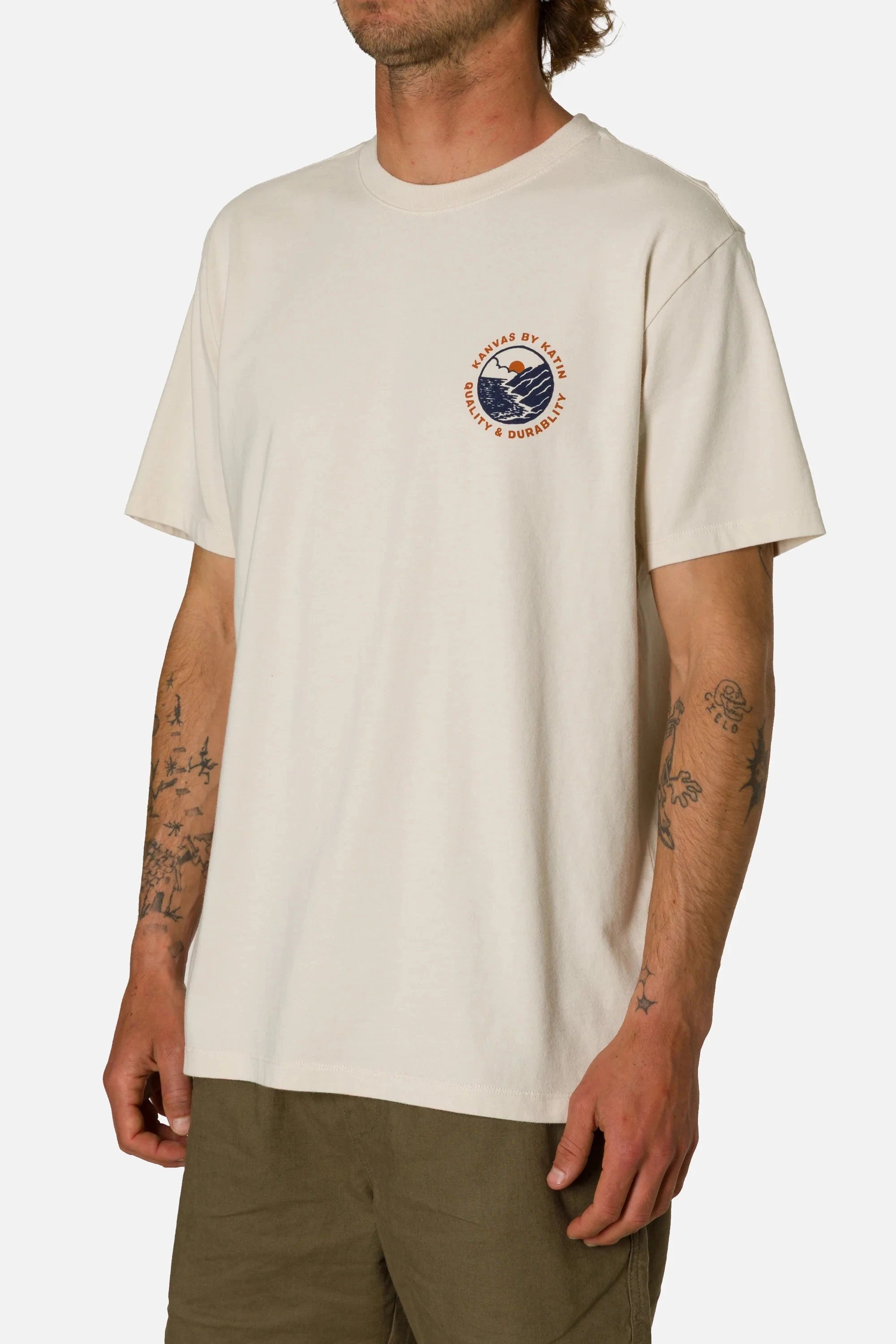 Sur Tee - Vintage White Men's T-Shirts & Vests Katin