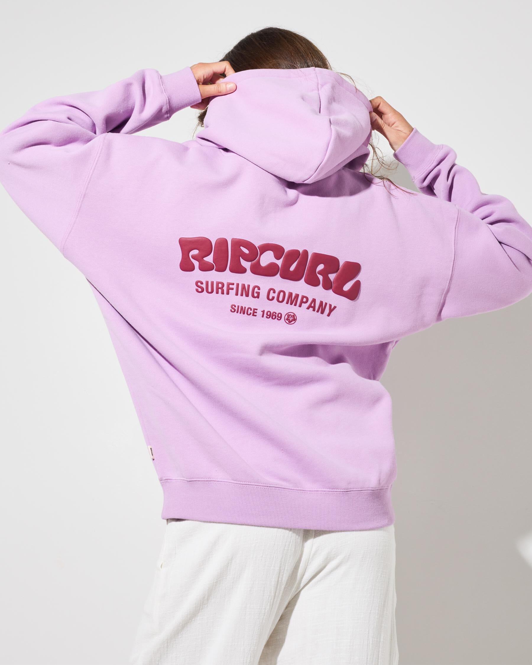 Surf Puff Heritage Hood - Bright Lilac Women's Hoodies & Sweatshirts Rip Curl Women