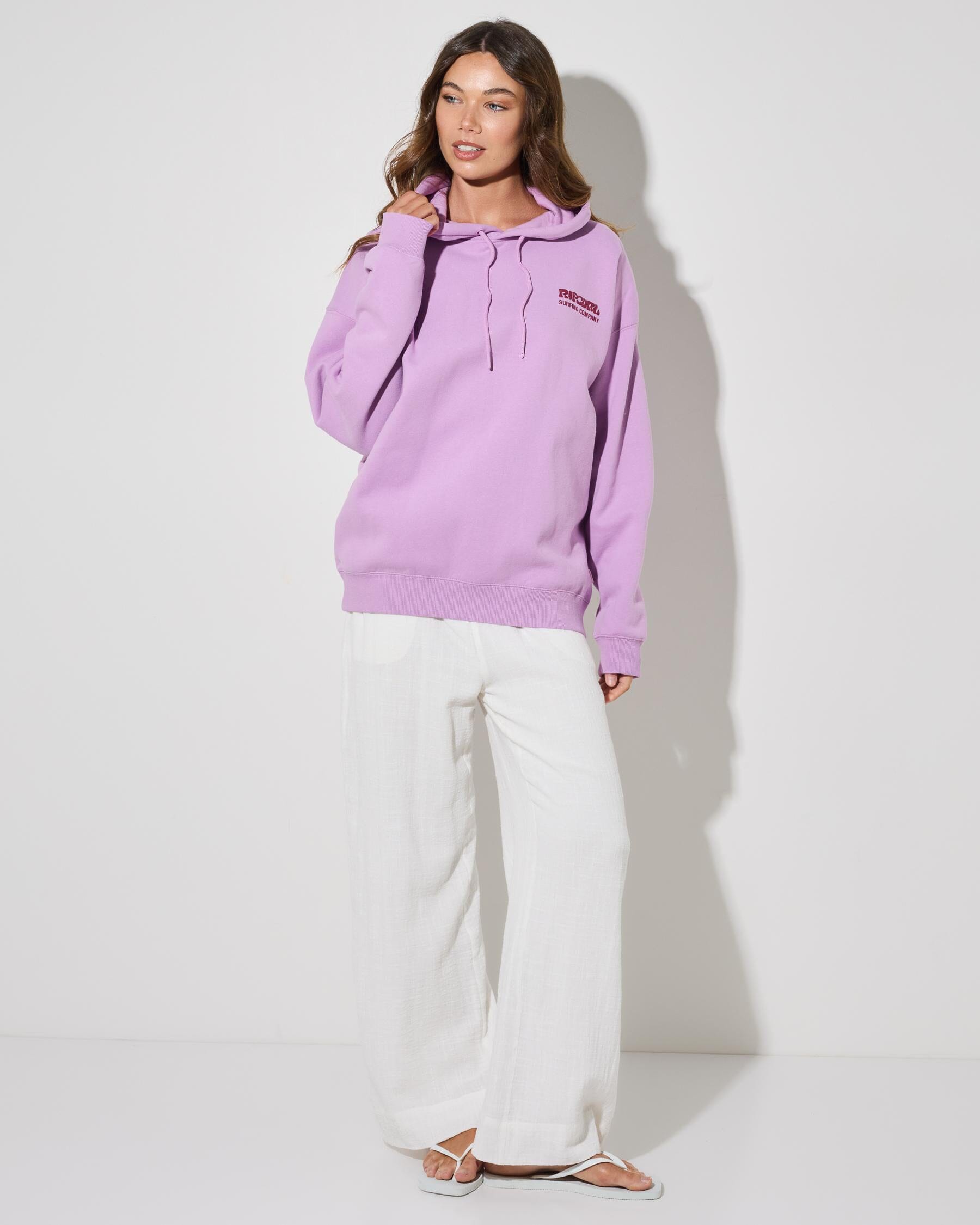 Surf Puff Heritage Hood - Bright Lilac Women's Hoodies & Sweatshirts Rip Curl Women