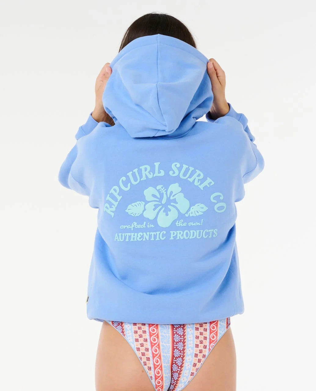 Surf Puff Heritage Hood - Cornflower Blue Women's Hoodies & Sweatshirts Rip Curl Women