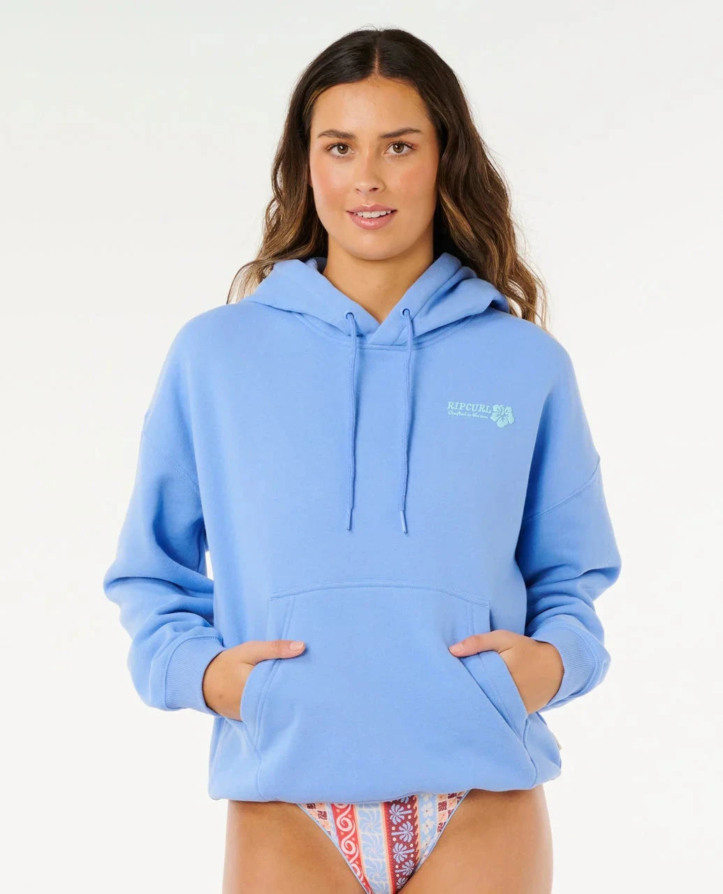 Surf Puff Heritage Hood - Cornflower Blue Women's Hoodies & Sweatshirts Rip Curl Women XS