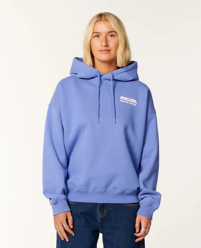 Surf Puff Heritage Hood - Mid Blue Women's Hoodies & Sweatshirts Rip Curl Women