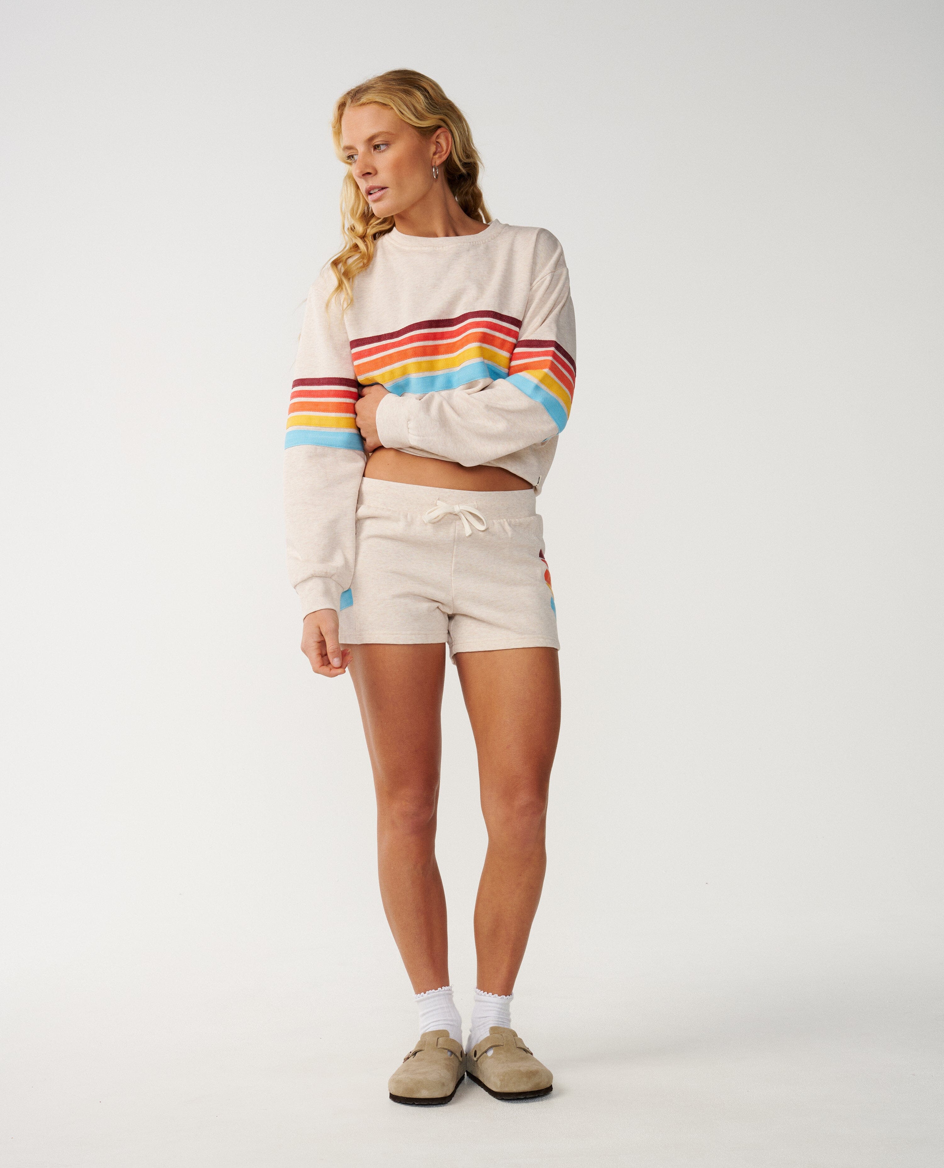 Surf Revival Relaxed Crew - Oatmeal Marle Women's Hoodies & Sweatshirts Rip Curl Women