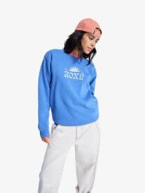 Surf Stoked Brushed Crew- Dutch Blue Women's Hoodies & Sweatshirts roxy XS