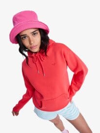 Surf Stoked Brushed Hoodie - Hibiscus Women's Hoodies & Sweatshirts roxy XS