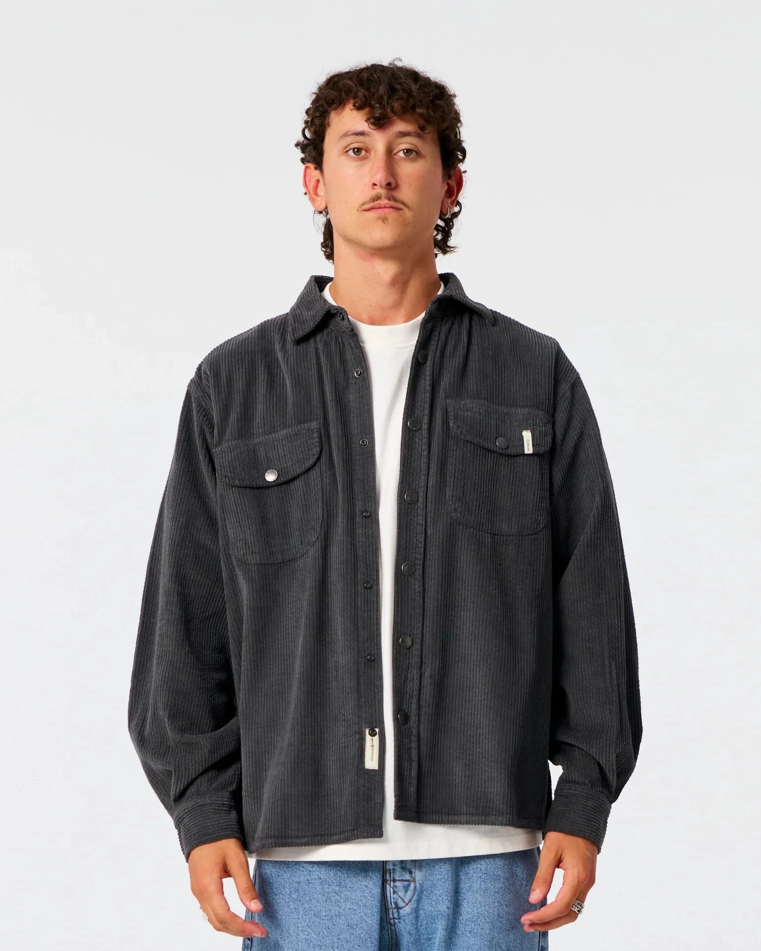 Surface Corduroy Overshirt - Phantom Men's Shirts & Polos TCSS S