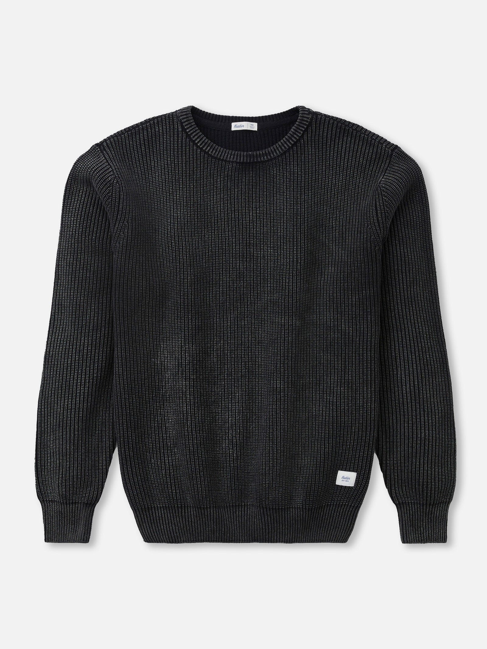 Swell Sweater - Black Wash Men's Hoodies & Sweatshirts Katin