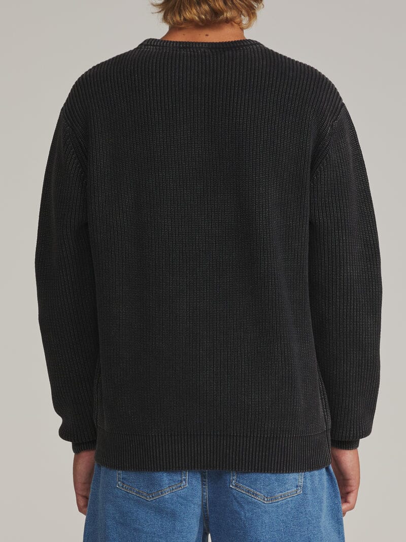 Swell Sweater - Black Wash Men's Hoodies & Sweatshirts Katin