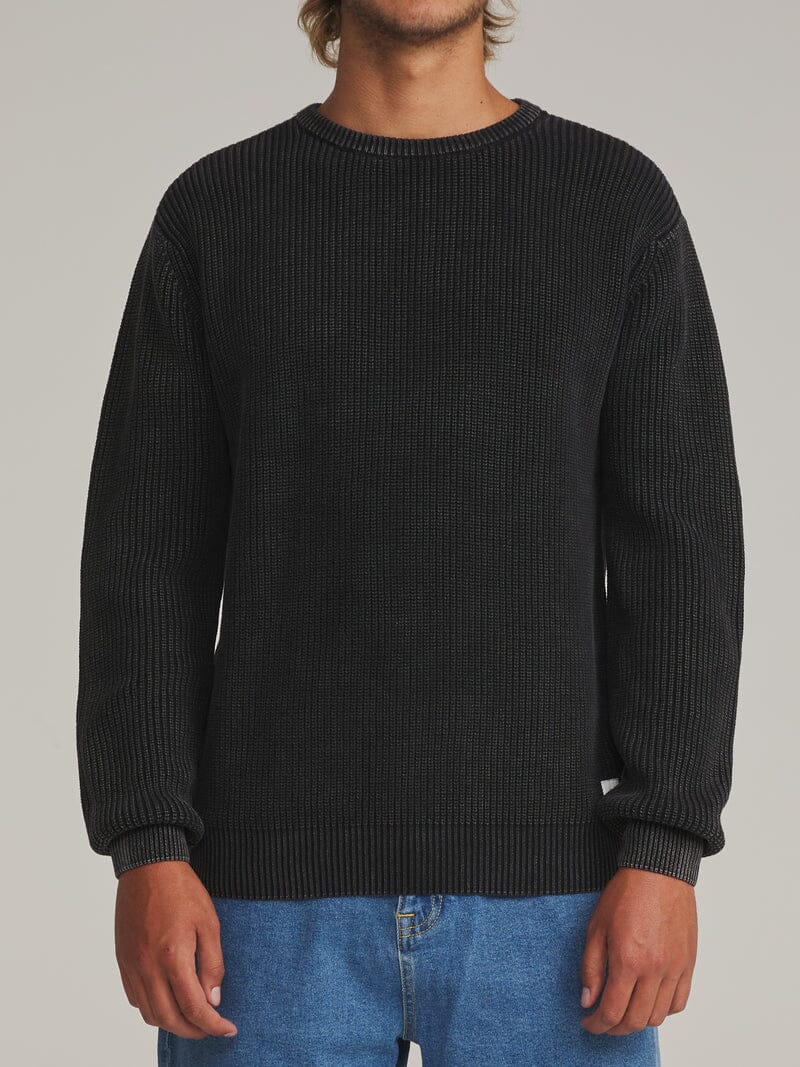 Swell Sweater - Black Wash Men's Hoodies & Sweatshirts Katin S
