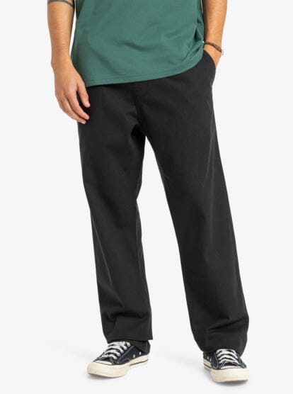 Taxer Regular Twill Pant - Black Men's Jeans & Trousers Quiksilver S