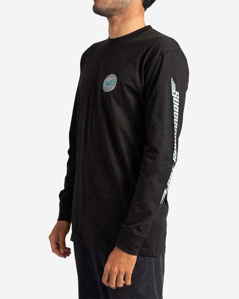 Team Lost Long Sleeve Tee - Black With Cyan Men's T-Shirts & Vests Lost