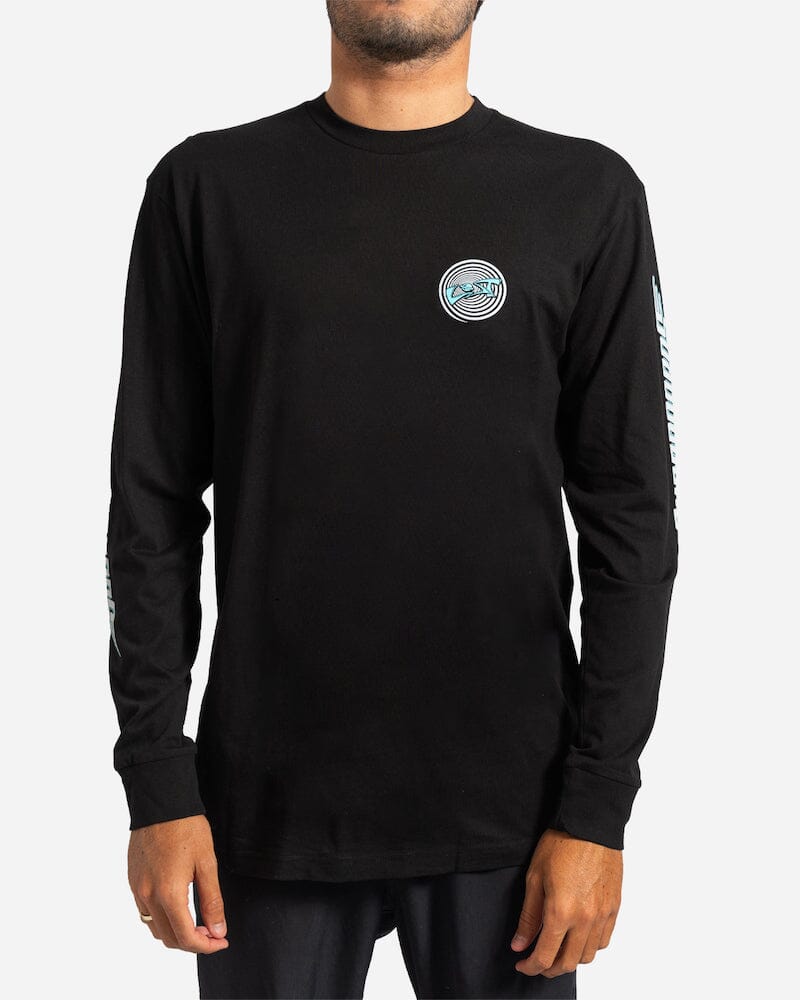 Team Lost Long Sleeve Tee - Black With Cyan Men's T-Shirts & Vests Lost S