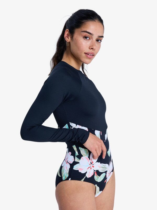 The Rider Zipped One-Piece Swimsuit - Anthracite Spring Charming Women's Swimsuits & Bikinis Roxy