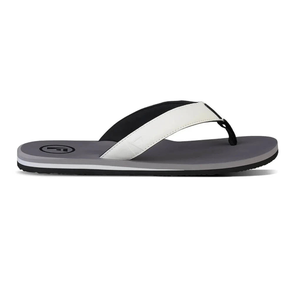Traa Flip Flops - Stone Grey / White Men's Shoes & Flip Flops Foamlife