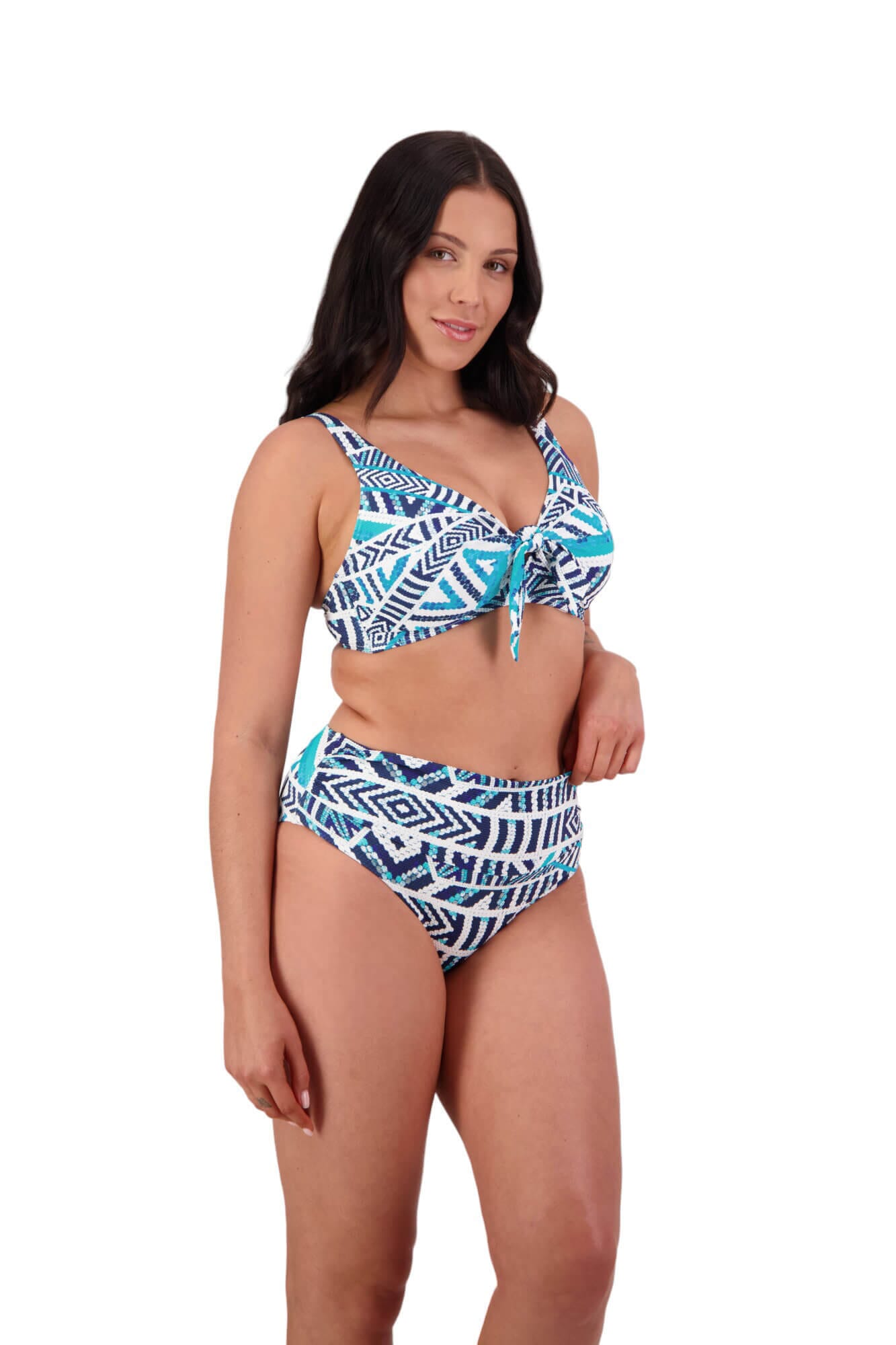 Tribal Geo High Ruched Front Pant Women's Swimsuits & Bikinis Moontide