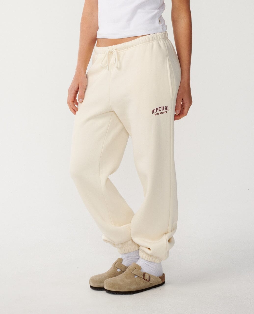 Varsity Sports Track Pant - Bone Women's Jeans & Trousers Rip Curl Women