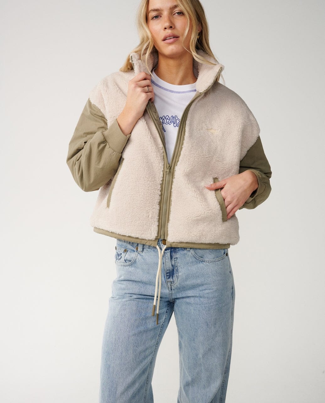 Venture Sherpa Jacket - Olive Women's Jackets Rip Curl Women