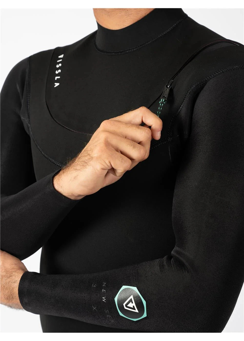Vissla New Seas 3/2 U-Zip Wetsuit - BLK Wetsuits Vissla