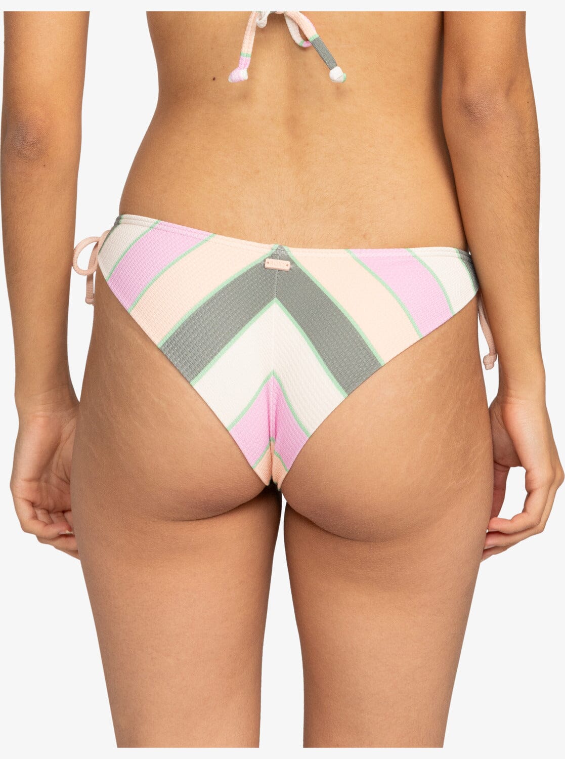 Vista Stripe Tie Side Cheeky - Agave Green* Women's Swimsuits & Bikinis Roxy
