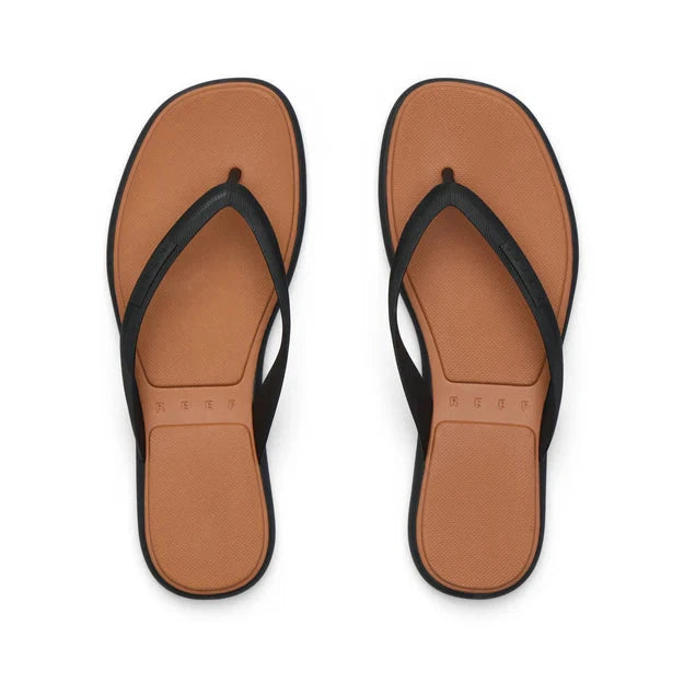 Water Willow Malibu - Black/Tan Women's Flipflops,Shoes & Boots Reef UK 4
