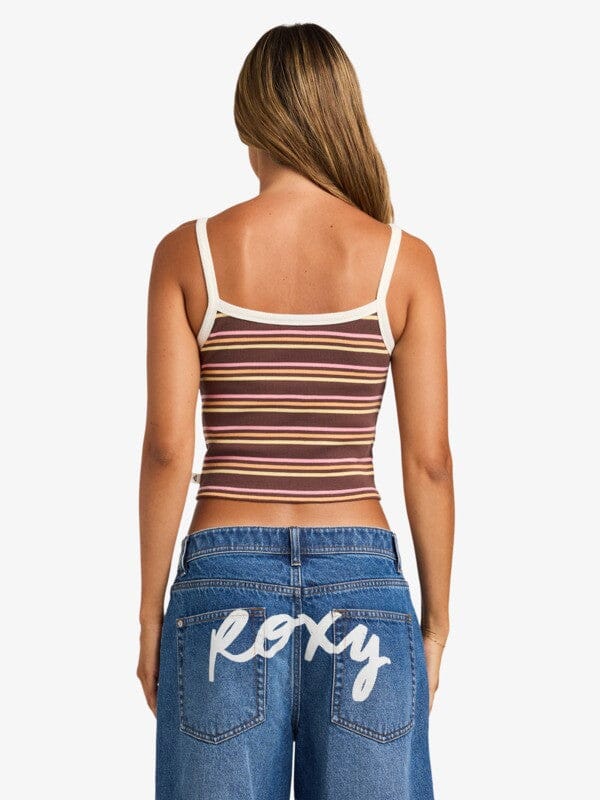 Whatever Forever Cropped Cami - French Roast Women's T-Shirts and Vest Tops Roxy