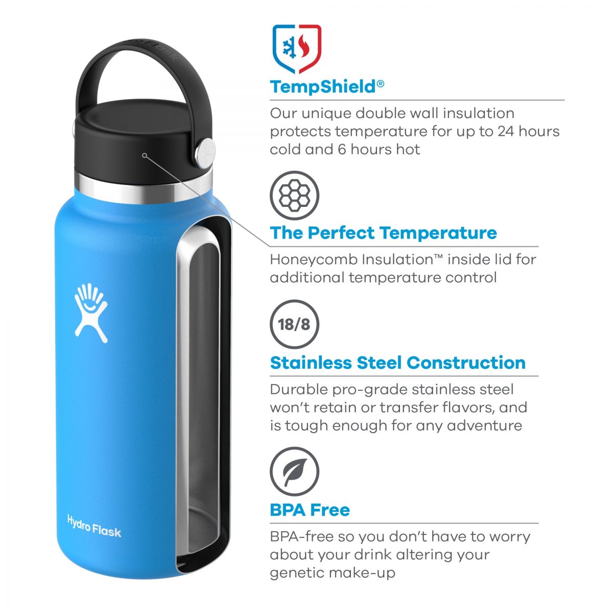 32oz Wide Mouth Flex Cap Flask Accessories Hydro Flask