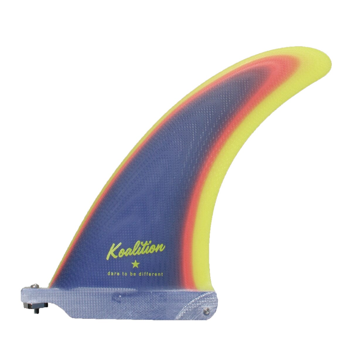 California Classic 7.5" - Assorted Colours & Designs Fins Koalition Rainbow Blue/Yellow