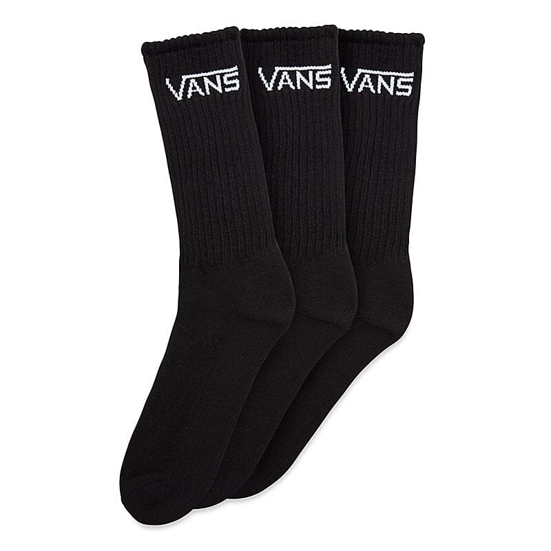 Classic Crew Sock - 3 Pack (Black) Men's Socks Vans UK 5.5-8