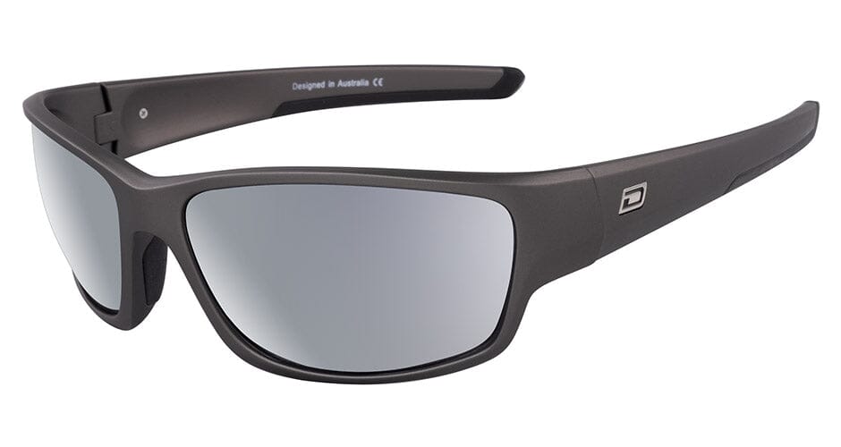DD Sport Chain - Satin Dark Grey/Grey Silver Mirror Sunglasses Dirty Dogs
