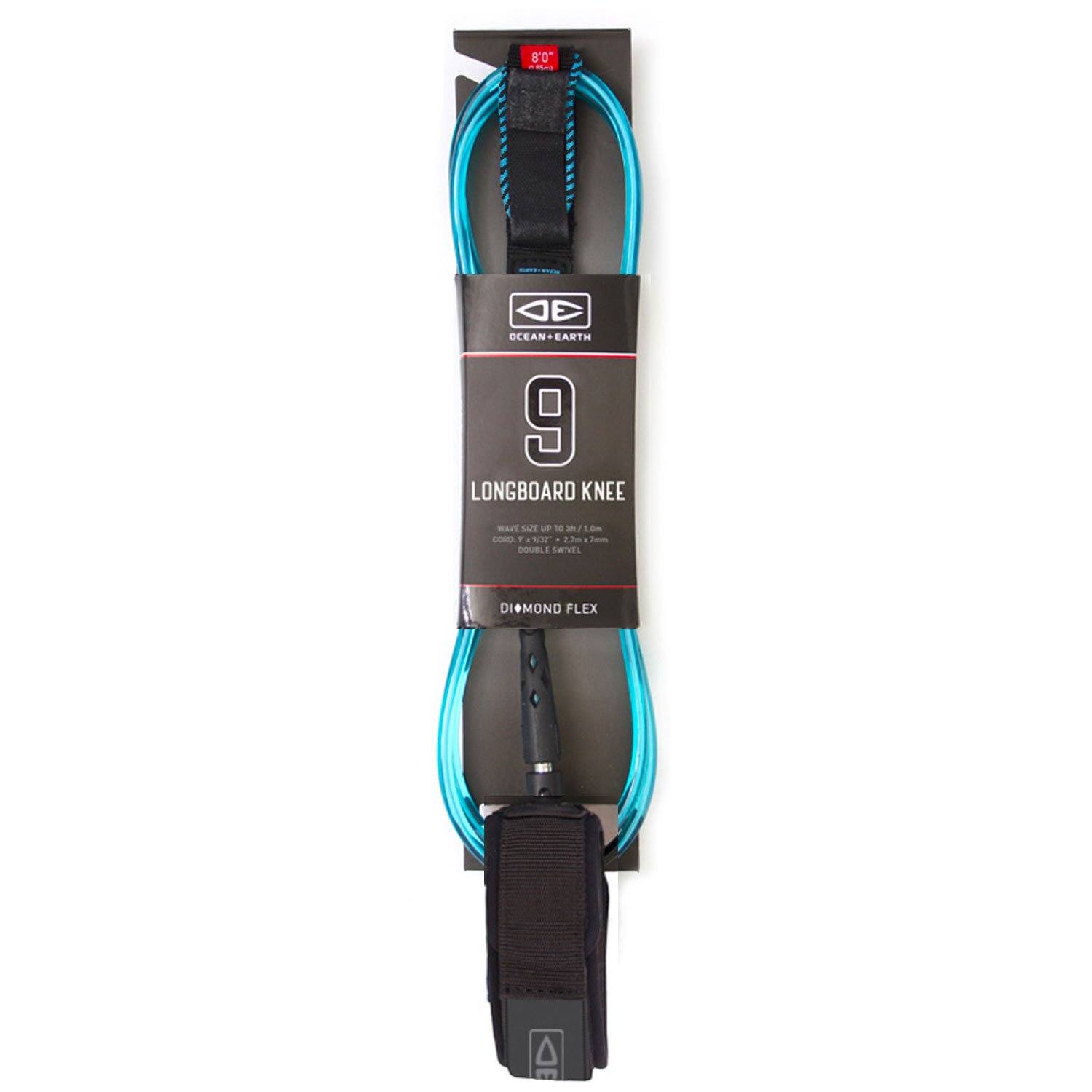 LONGBOARD REGULAR KNEE 9'0" Leashes Ocean & Earth Blue