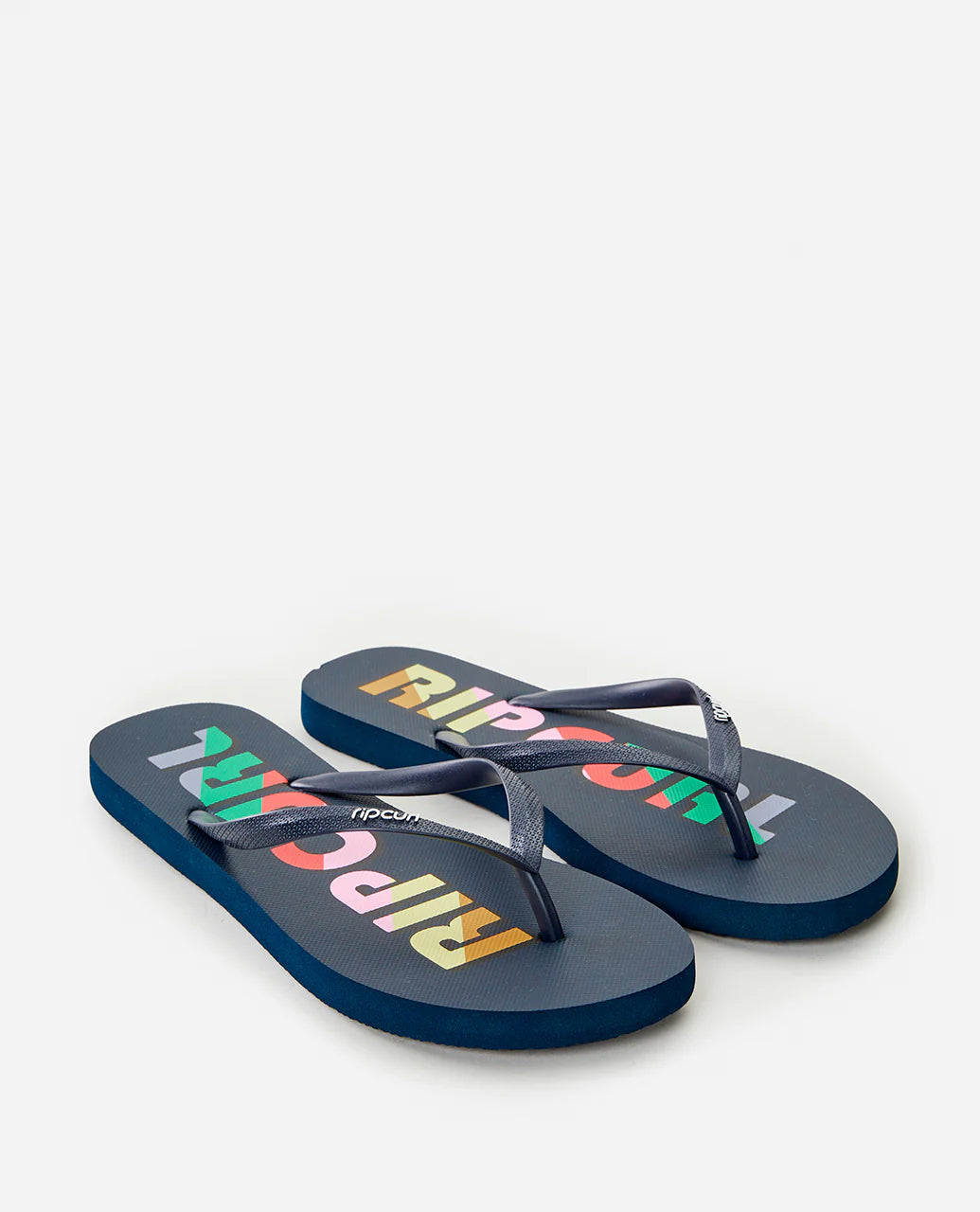 Rainbow flip flops women clearance
