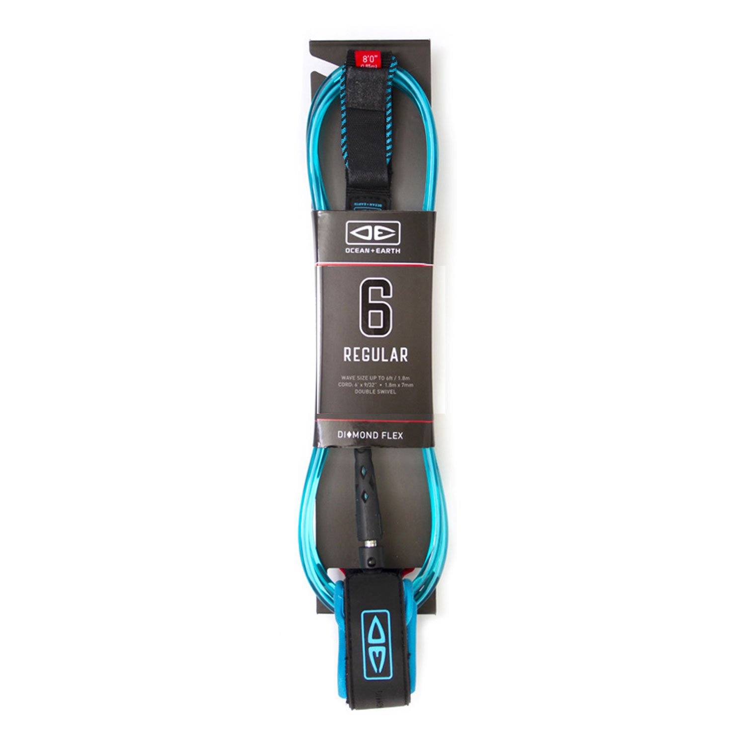 Regular 6' Leash Leashes Ocean & Earth Blue