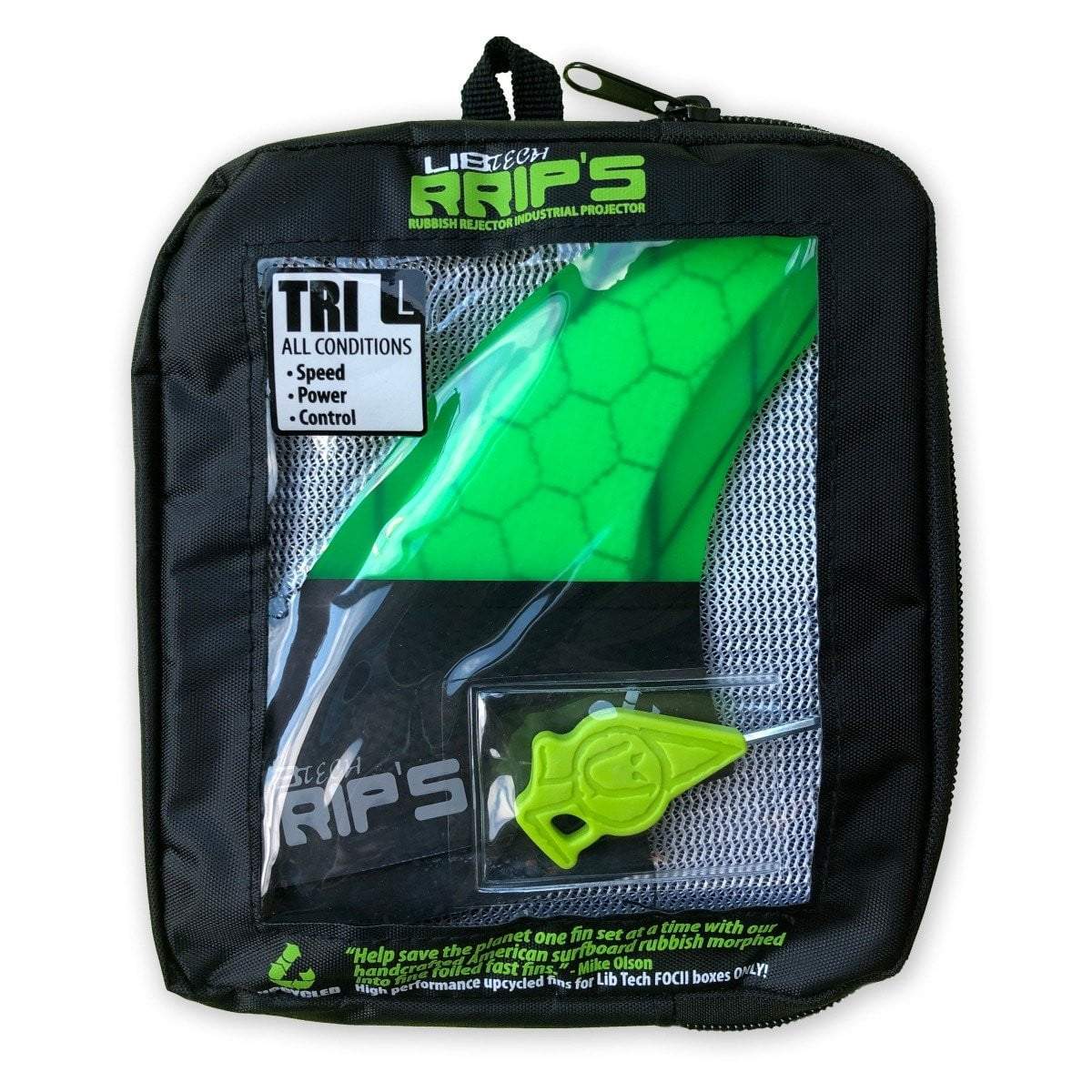 Tri Set Large Green Fins Lib Tech