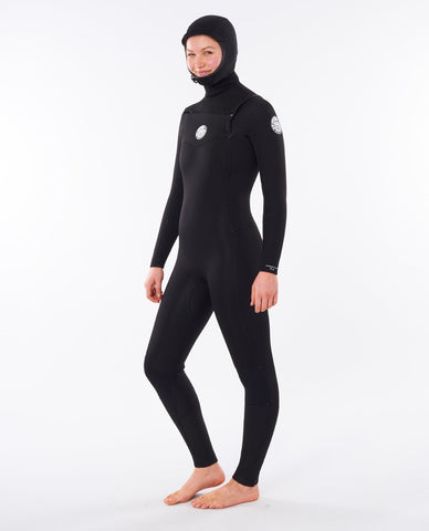 Women's Dawn Patrol Hooded 5/4 Chest Zip Wetsuit 2022 Women's wetsuits Rip Curl women US 4 UK 6 