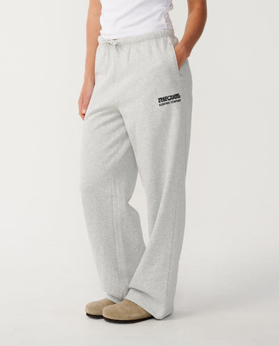 Surf Puff Wide Leg Track Pant - Grey Marle/Black