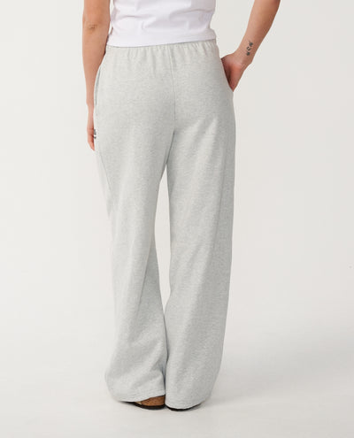Surf Puff Wide Leg Track Pant - Grey Marle/Black