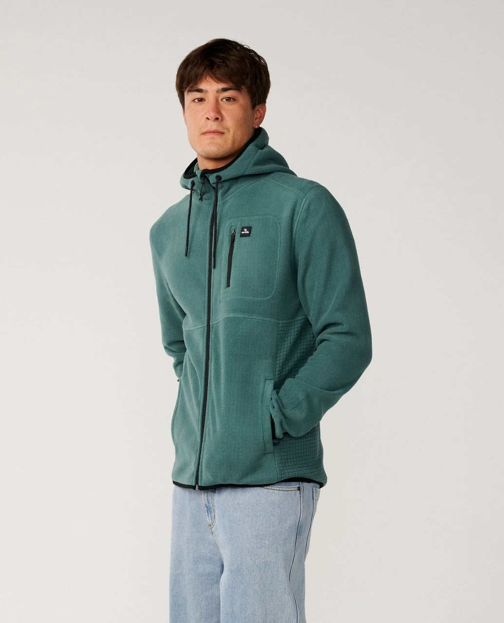 Departed Polar Fleece Zip Through - Muted Green