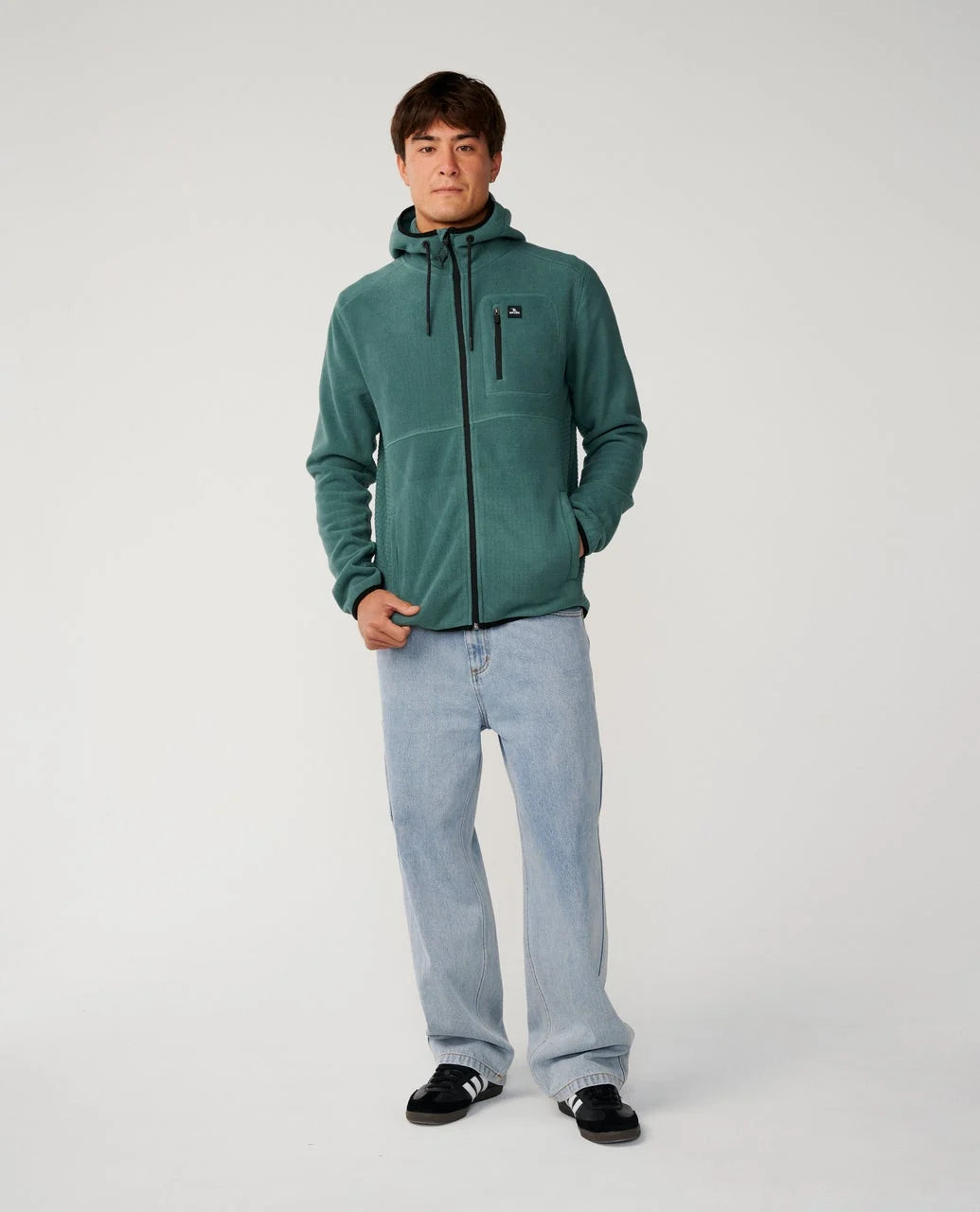 Departed Polar Fleece Zip Through - Muted Green