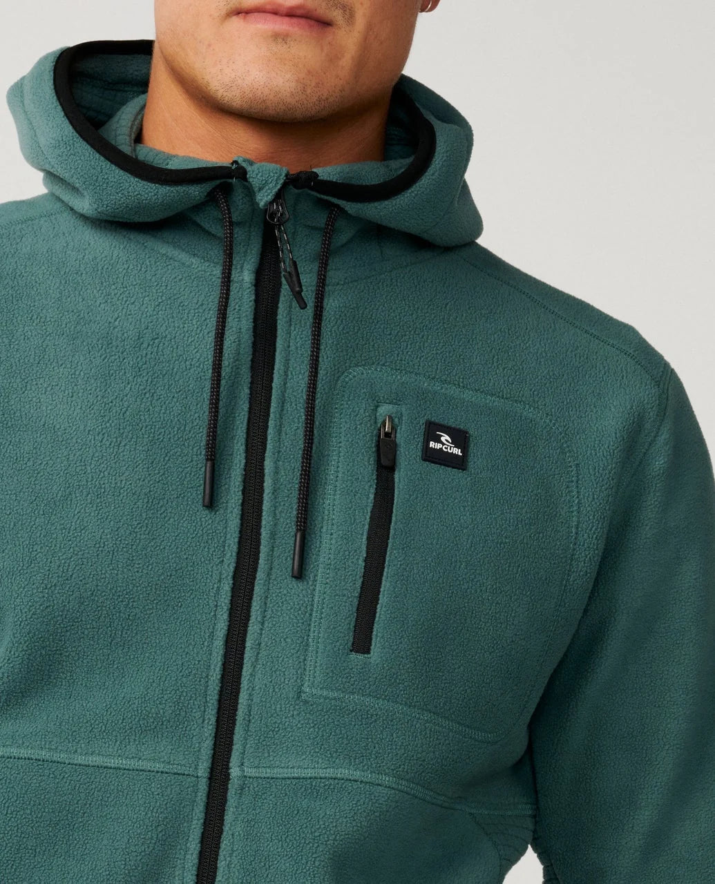 Departed Polar Fleece Zip Through - Muted Green