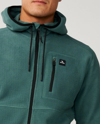 Departed Polar Fleece Zip Through - Muted Green