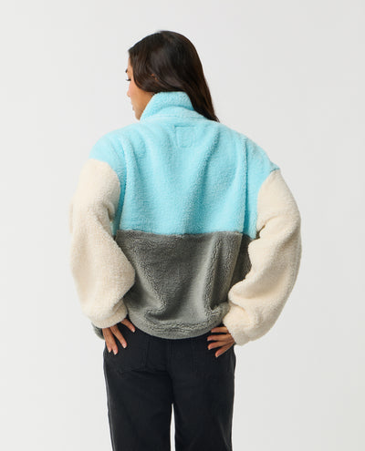 Surf Revival Heritage Zipped Polar Fleece - Light Blue