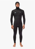 7 Seas 5/4/3 Hooded Chest Zip Wetsuit - Black Wetsuits Vissla MS 