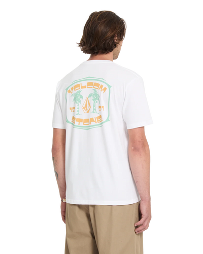 91 Palm Tee - White Men's T-Shirts & Vests Volcom 