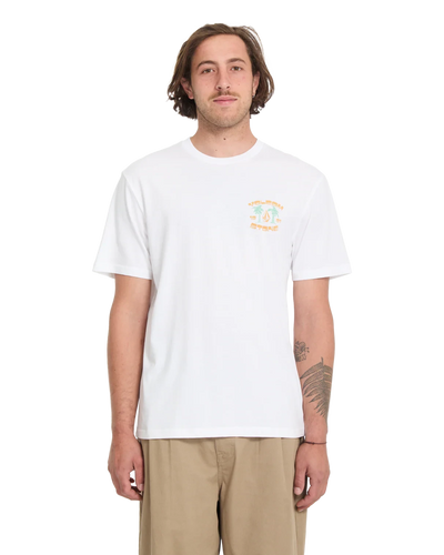 91 Palm Tee - White Men's T-Shirts & Vests Volcom S 