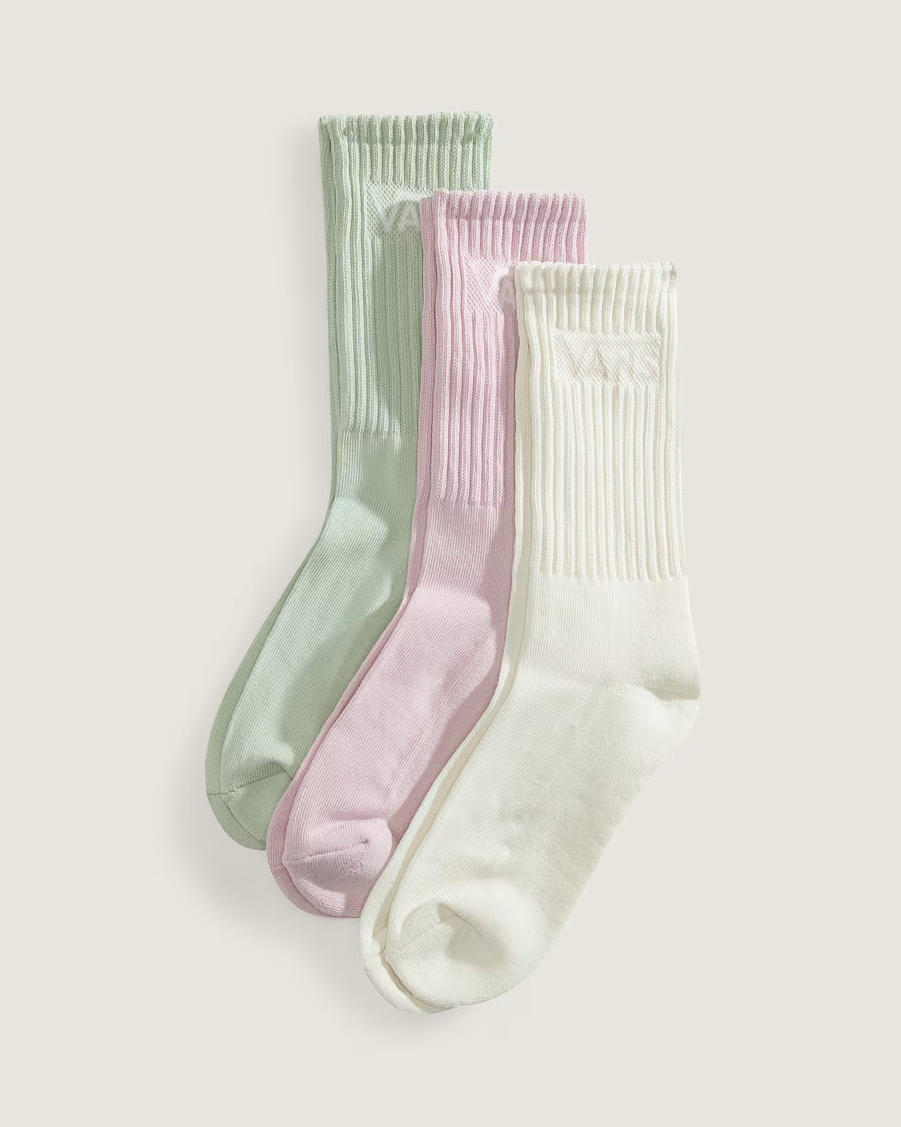 Classic Crew Sock - 3 Pack (Mint, Cream, Pink)
