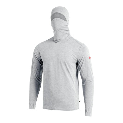 Airtex Balaclava Long Sleeve Hooded Shirt - Light Heather Grey Men's Hoodies & Sweatshirts Florence Marine X M 