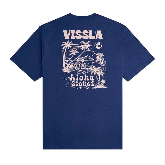 Aloha Hemp Tee - Sea Men's T-Shirts & Vests Vissla S 