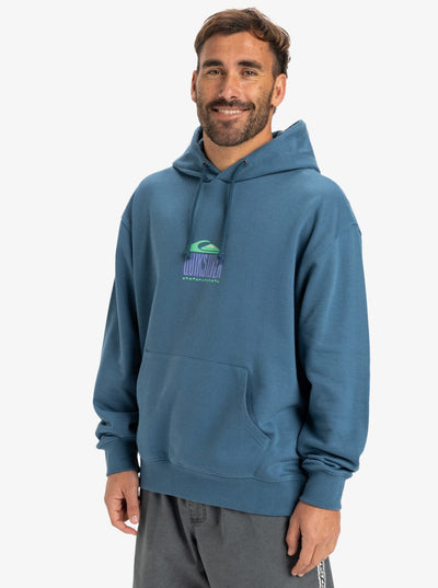 APOG Heritage Pullover Hoodie - Real Teal Men's Hoodies & Sweatshirts Quiksilver 