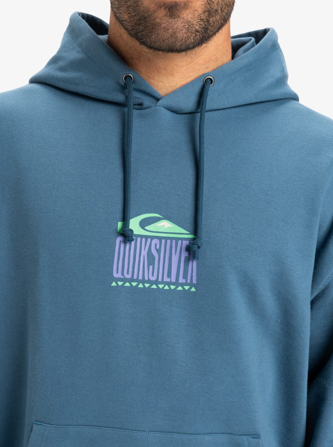 APOG Heritage Pullover Hoodie - Real Teal Men's Hoodies & Sweatshirts Quiksilver 