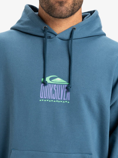 APOG Heritage Pullover Hoodie - Real Teal Men's Hoodies & Sweatshirts Quiksilver 